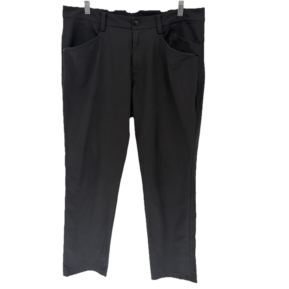 Lululemon Pants  Black ABC Classic Fit Warpstream Performance Golf Mens 36x30 - Picture 2 of 8